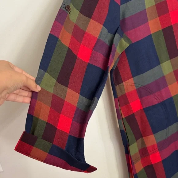 SHEIN Plaid Mini Dress - Red, Green, and Navy 1X - Picture 3 of 5